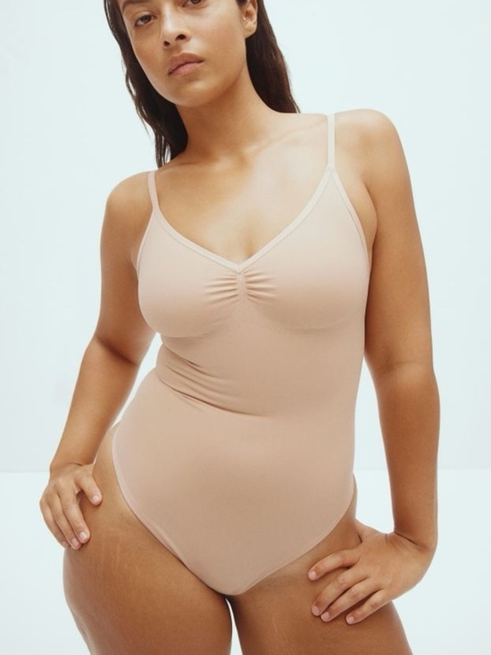 STRETCHY & SCULPTING FIRM SHAPE THONG BODYSUIT